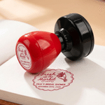 Personalised Fresh off the Market Flower Multicolour Self-Inking Stamp with Name and Date Bridal Shower Gift for Bridesmaids