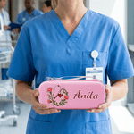 Personalized Birth Flower & Birthstone Stethoscope Case with Name Daily Use Nurse Appreciation Birthday Gift for Nurse Doctor