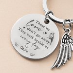 Personalized Angel Wing Photo Keychain with Nickname and Miss You Heart Charm Memorial Sympathy Gift for Loss of Loved One
