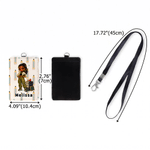 Personalised Cartoon Black Female Teacher Subject ID Card Badge Holder with Name Back to School Teacher Appreciation Gift for Teachers