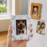 Personalised Court Oil Painting Pet Photo Fridge Magnet with Name Home Decor Birthday Housewarming Anniversary Gift for Pet Owner Friend