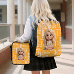 Personalised Name Word Cloud Cartoon Character Backpack Lunch Box Pencil Case Set Back to School Birthday Gift for Kids Boys Girls
