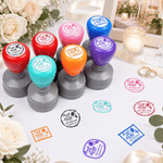Personalised Fresh off the Market Flower Multicolour Self-Inking Stamp with Name and Date Bridal Shower Gift for Bridesmaids