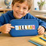 Autocollants imperméables personnalisés, mignons et colorés sur le thème de l'école, avec prénom – À utiliser au quotidien – Cadeau de rentrée scolaire ou d'anniversaire pour les élèves, garçons et fi