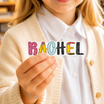 Autocollants imperméables personnalisés, mignons et colorés sur le thème de l'école, avec prénom – À utiliser au quotidien – Cadeau de rentrée scolaire ou d'anniversaire pour les élèves, garçons et fi
