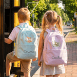 Personalised Cute Cartoon Animal Flower Butterfly Multi-Compartment Kid Backpack with Name Back to School Gift for Boys Girls