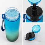 Personlig vattenflaska (34 oz) med BPA-fri, tecknad cheerleader-figur, med foto och namn samt viklock – en perfekt present till cheerleaders inför en matchdag utomhus
