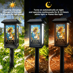 Personalized Jesus Pet Photo Solar Garden Light with Name Text and Date Garden Decor Memorial Sympathy Gift for Pet Owner Christian
