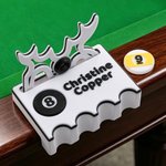 Personalised Elk Antlers Billiards 2-4 Cues Claw Holder with Text and Pool Ball Marker Sticks Table Accessory Christmas Gift for Billiard Lovers