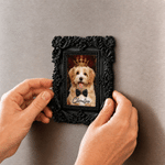 Personalised Court Oil Painting Pet Photo Fridge Magnet with Name Home Decor Birthday Housewarming Anniversary Gift for Pet Owner Friend