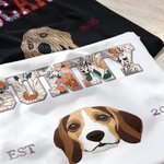 Personalized Multicolor Embroidered Pet Photo Avatar T-shirt Sweatshirt Hoodie with Name and Year Daily Wear Birthday Anniversary Gift for Pet Lovers