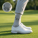 Personalized Multicolor Golf Theme 100% Cotton Socks with Name and Initial Golf Club Game Day Gift for Golf Lovers Golfers