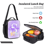 Personalized Multicolor Cute Animals Initial Backpack Lunch Bag Pencil Case Set with Name Daily Use Back to School Gift for Kids