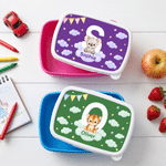 Personalized Cartoon Animal Cloud Star Food Grade Lunch Box with Name and Initial Birthday Back to School Gift for Boys Girls