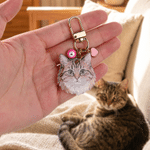 Llavero personalizado con foto de mascota, en forma de corazón, pata y hueso, con inicial; colgante para bolso; ideal para el uso diario y como regalo de cumpleaños para los amantes de las mascotas