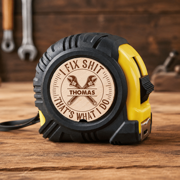 Personalized I Fix Shit Tape Measure with Wrist Strap Measuring Accessories Daily Use Funny Gift For Men Husband Dad Grandpa Mechanic Handyma