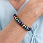 Personalised Medical Emergency Alert ID Bracelet with Engraved Text & 1-10 Rings Emergency Survival Gift for Men Women