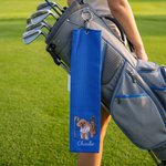 Personalized Quick Drying Multicolor Embroidered Portrait Waffle Microfiber Golf Towel with Name and Hook Birthday Gift for Golfer Pet Lovers