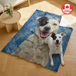 Personalized Oil Painting Style Pet Photo Soft Throw Blanket with Name Ship from Canada Home Decor Birthday Pet Memorial Gift for Pet Lovers
