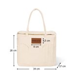 Bolsa de lona para lana personalizada con nombre | Organizador de tejido multibolsillos, regalo de cumpleaños para amantes de las manualidades