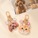 Llavero personalizado con foto de mascota, en forma de corazón, pata y hueso, con inicial; colgante para bolso; ideal para el uso diario y como regalo de cumpleaños para los amantes de las mascotas