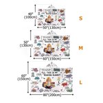 Personalized Birth Flower Cartoon Reading Girl Soft Throw Hooded Blanket with Name Birthday Gift for Librarians Book Lovers