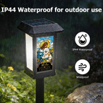 Personalized Jesus Pet Photo Solar Garden Light with Name Text and Date Garden Decor Memorial Sympathy Gift for Pet Owner Christian