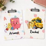 Personalized Pencil Teacher Theme Acrylic Clipboard with Name School Supplies Teacher Appreciation Week Teacher's Day Gift for Teacher
