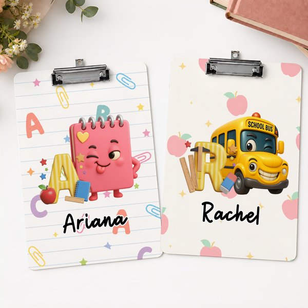 Personalized Pencil Teacher Theme Acrylic Clipboard with Name School Supplies Teacher Appreciation Week Teacher's Day Gift for Teacher