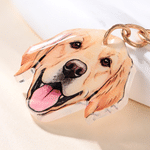 Llavero personalizado con foto de mascota, en forma de corazón, pata y hueso, con inicial; colgante para bolso; ideal para el uso diario y como regalo de cumpleaños para los amantes de las mascotas