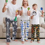 Pantalon de pyjama doux et coloré, sur mesure, sur le thème des sports de balle, avec nom et numéro – Cadeau d'anniversaire pour rendre hommage à une équipe, idéal pour les passionnés de sport de la f