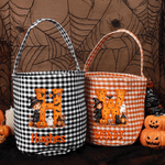 Personalised Halloween Theme Pumpkin Cartoon Character Sweets Basket with Name and Initial Halloween Party Gift for Kids Boys Girls