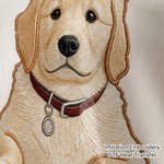 Personalised Faux Embroidered Print Pet Portrait T-shirt Sweatshirt with Text Birthday Anniversary Gift for Pet Lovers