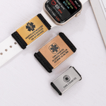 Personalized Medical Alert ID Tag Emergency Safety Plate Strap Buckle with Text Daily Wear Birthday Gift for Epilepsy Diabetes Allergy Patients