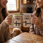 Personlig korsordsmugg – ”Ett hus är inget hem utan tassavtryck” – 11 oz, 15 oz keramikmugg med namn och underlägg – Jubileums- och födelsedagspresent till husdjursägare