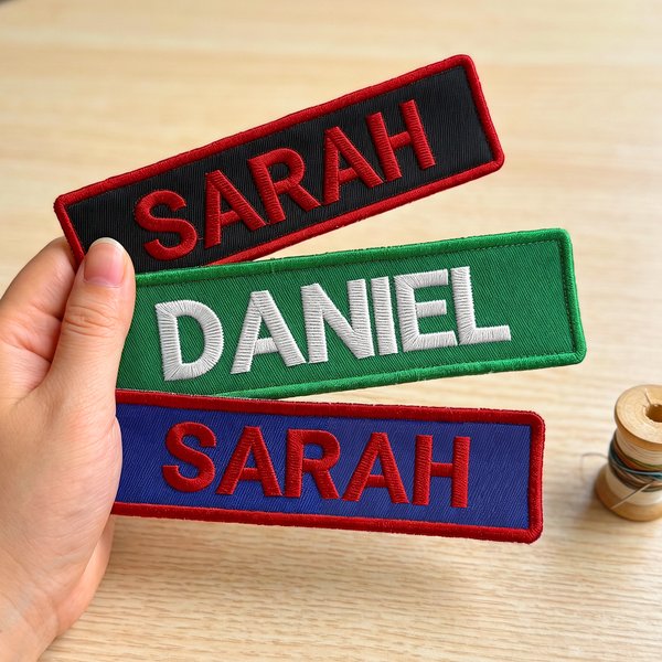 Personalized Multicolour Embroidered Name Patch Clothing Bag Decor Daily Wear Birthday Gift for Woman Man