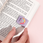 Personalised Rainbow Flower Butterfly Magnetic PU Leather Bookmark Clip with Name Teacher Appreciation Birthday Gift for Teachers Book Lovers
