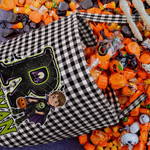 Personalised Cute Halloween Theme Cartoon Wizard Character Photo Bucket Bag with Name and Initial Halloween Party Gift for Kids