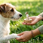 Personalisierte Hunde- & Katzen-Figur nach Foto | Holzsockel mit Namen | 3D Klon | Schreibtisch-Deko | Erinnerungsgeschenk für Herrchen & Frauchen