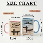 Personlig korsordsmugg – ”Ett hus är inget hem utan tassavtryck” – 11 oz, 15 oz keramikmugg med namn och underlägg – Jubileums- och födelsedagspresent till husdjursägare