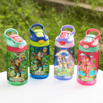 Personalized Fantasy Unicorn Dinosaur Flamingo 16 oz Water Bottle with Name and Photo Back to School Outdoor Activities Birthday Gift for Kid