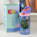 Personalised Watercolour Ink-Splash Dinosaur 16 oz Water Bottle with Name Daily Use Back to School Birthday Gift for Kids Dinosaur Lovers