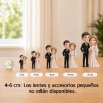 Figura 3D personalizada con foto de pareja de personajes animados y texto decoración de escritorio regalo de boda para parejas