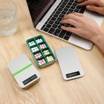 Personalised Metal Pill Box with Text Weekly Pill Organiser Portable Travel Medicine Storage Holder Birthday Gift for Parents Travellers