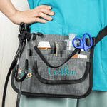 Personalised Birth Flower Stethoscope Multi-Pocket Waist Bag with Name Nurse Appreciation Week Gift for Nurses Doctors