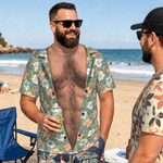 Personalised Funny Fake Muscle Hawaiian Floral T-shirt Daily Wear Beach Party Summer Holiday Gift for Men Husbands Friends