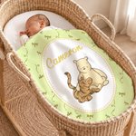 Personalized Classic Winnie the Pooh Cozy Throw Blanket with Name Nursery Decor Birthday Baby Shower Gift for Kid Baby Newborn