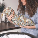 Set di fasce vintage floreali personalizzate Sacco nanna e cappello Regalo per neonato Regalo per la festa del bebè 4