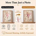 Personalized Modern Oil Painting Style Dancer Portrait Canvas Prints with Name Home Wall Decor Ship from USA Birthday Gift for Dancers Ballet Lovers