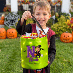 Personalized Cartoon Character Photo Lightweight Spooky LED Light Treat Bag with Name and Letter Halloween Party Gift for Kid